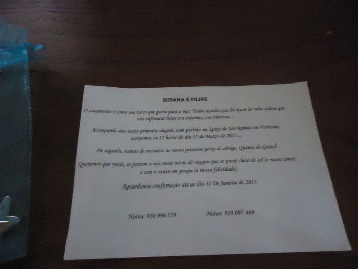 Convite em preparação
