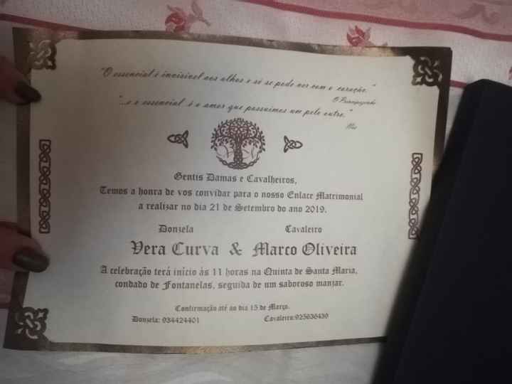 Os convites... - 2