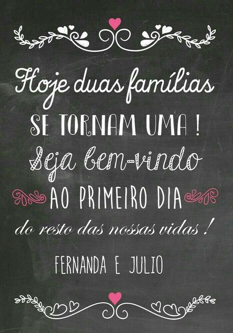 Vão ter uma placa de boas-vindas? - 1