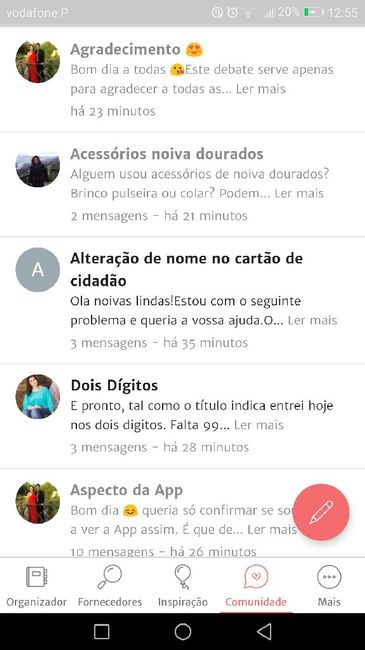 Aspecto da App - 1