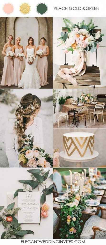Peach Gold & Green