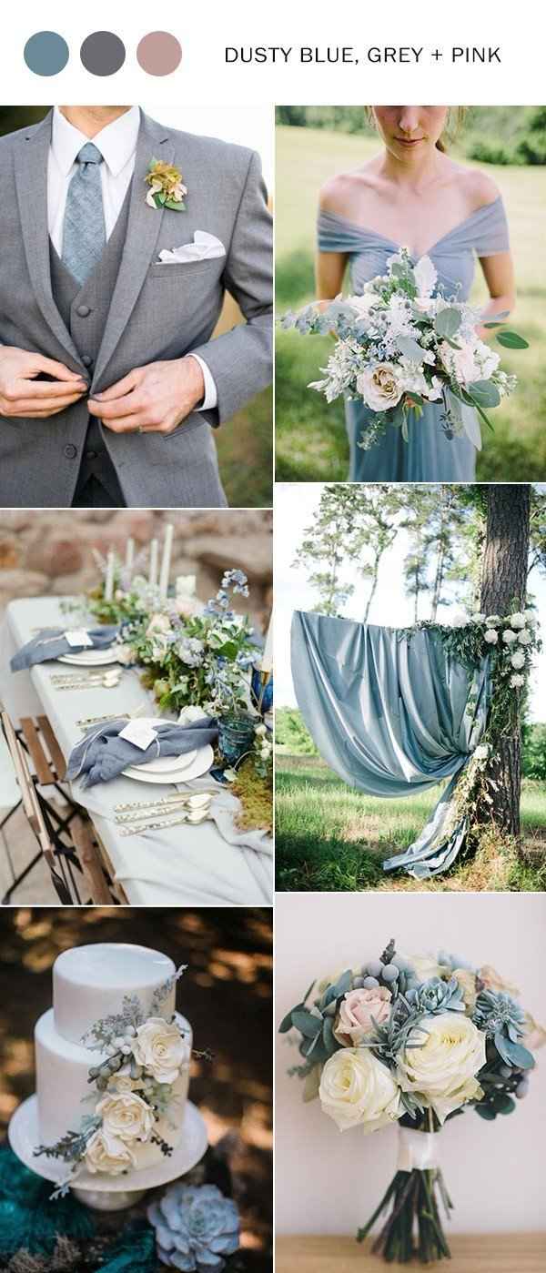 Dusty Blue + Grey & Pink