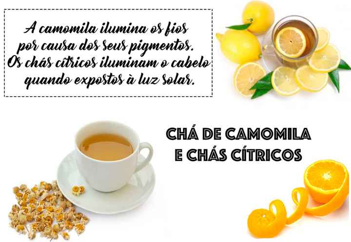 2. CHÁS PARA CLAREAR O CABELO 