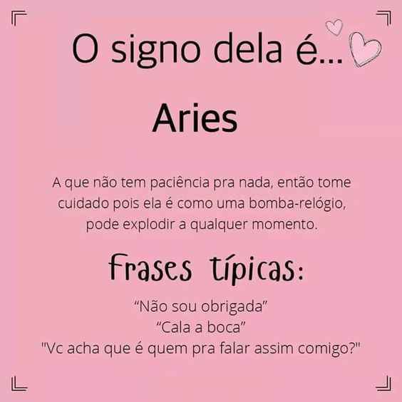 Ela é Aries/Carneiro...