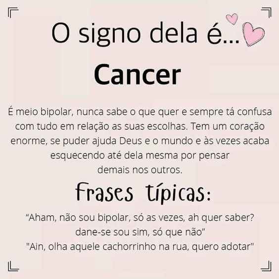Ela é Cancer/ Carangueijo...
