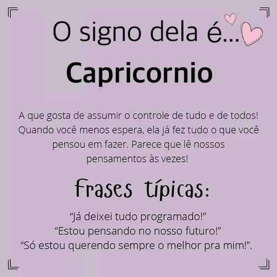 Ela é capricórnio...