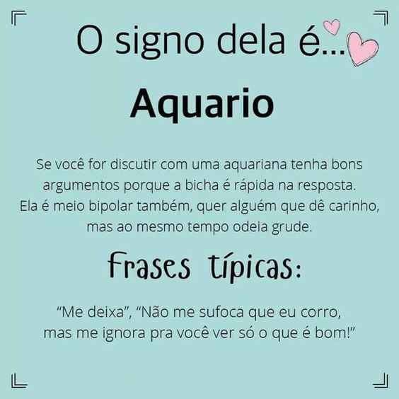 Ela é Aquário...