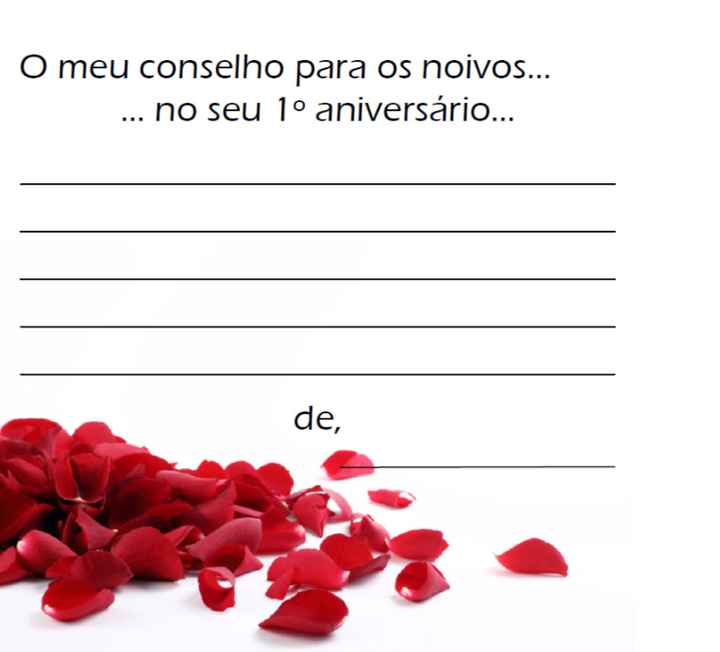 Os "post-it" que estarão na mesa... um por pessoa.