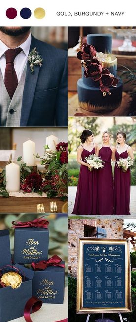 Gold + Burgundy & Navy (ADORO!)