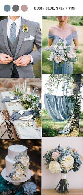 Dusty Blue + Grey & Pink
