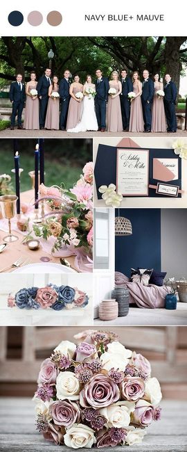 Navy Blue & Mauve