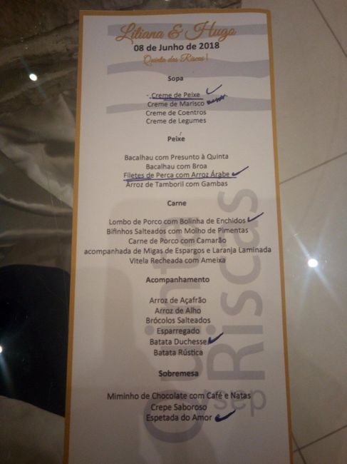 Menu Escolhido