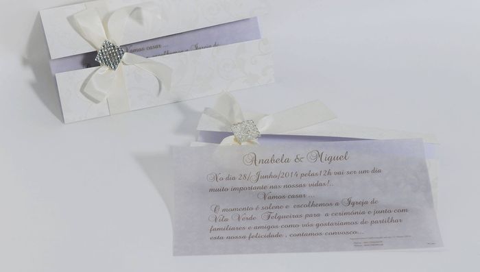 O meu convite de casamento