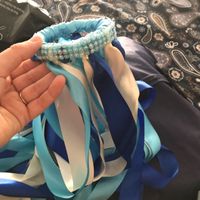 Jogo das fitas para o bouquet e cabides check - 3