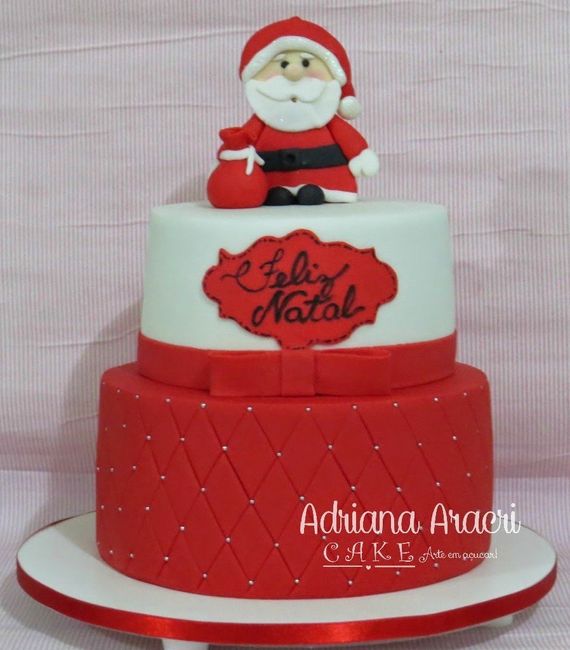  Inspiração de bolos de casamentos natalícios - 1