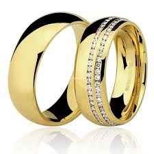 ouro amarelo com duas linhas de brilhantes