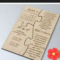 Convite madeira em puzzle - 1