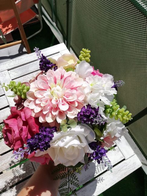 Medalha com foto no bouquet 5