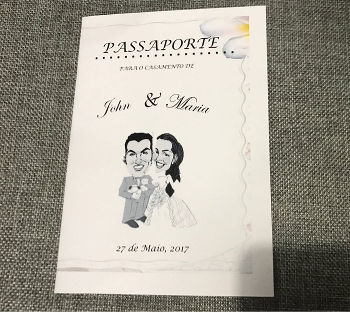 Convite estilo passaporte - 2