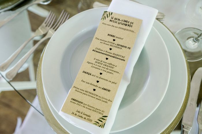 Folha de "regras/dicas" dos noivos para os convidados? 1