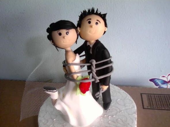 Noivinhos para o topo do bolo - 2