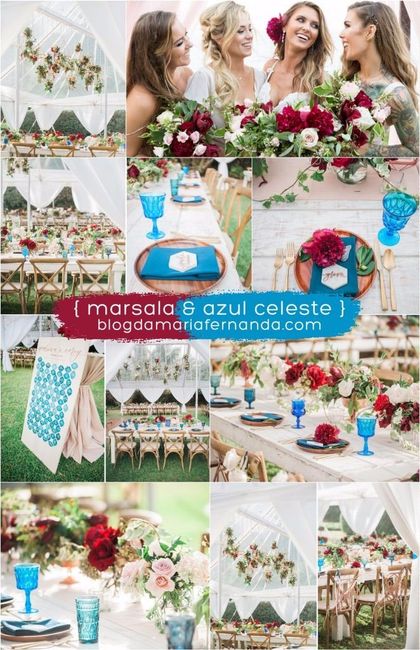 marsala e azul celeste