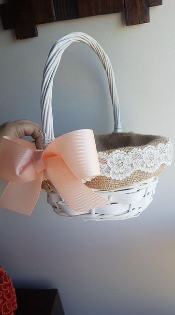 cestos para as meninas das alianças e flores