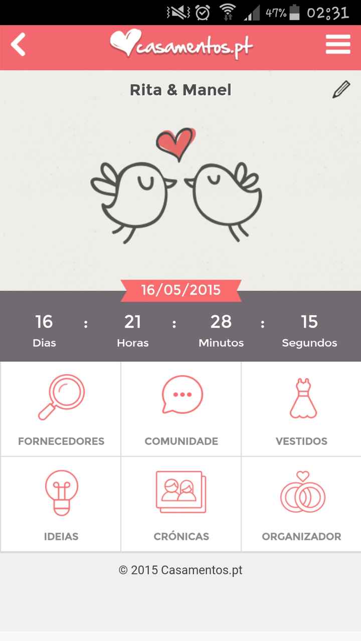 16 dias que bom