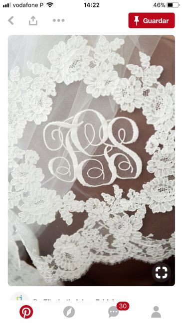 Véu com monograma 😍 4