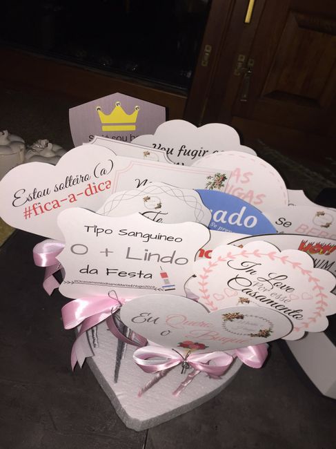 Plaquinhas photobooth e os leques 💕 2