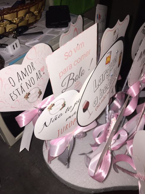 Plaquinhas photobooth e os leques 💕 6