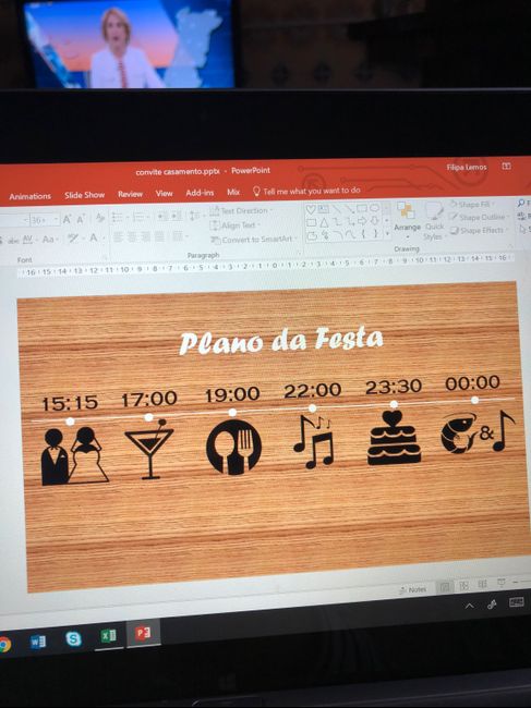 Plano da festa-placard - 2