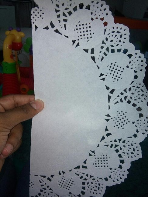 Papel renda de gramagem rija - 1