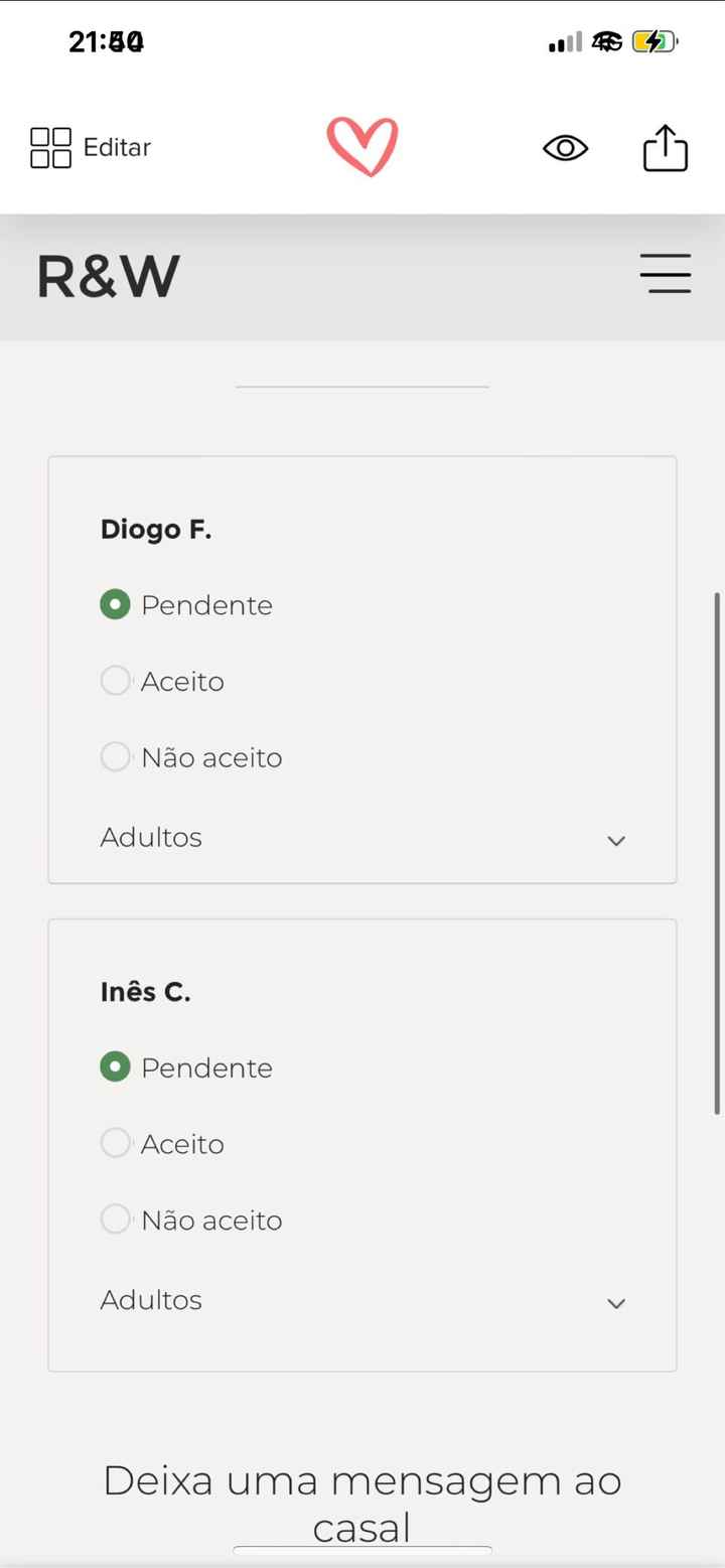 Confirmação de presença - 1