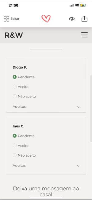 Confirmação de presença - 1