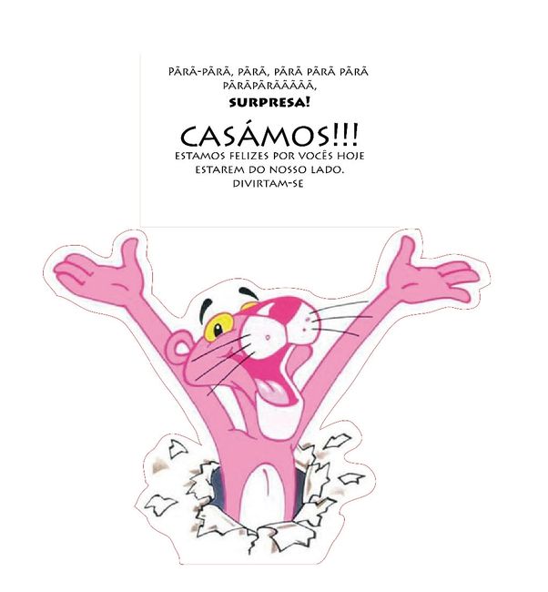 Marcador mesa Pantera Cor de Rosa