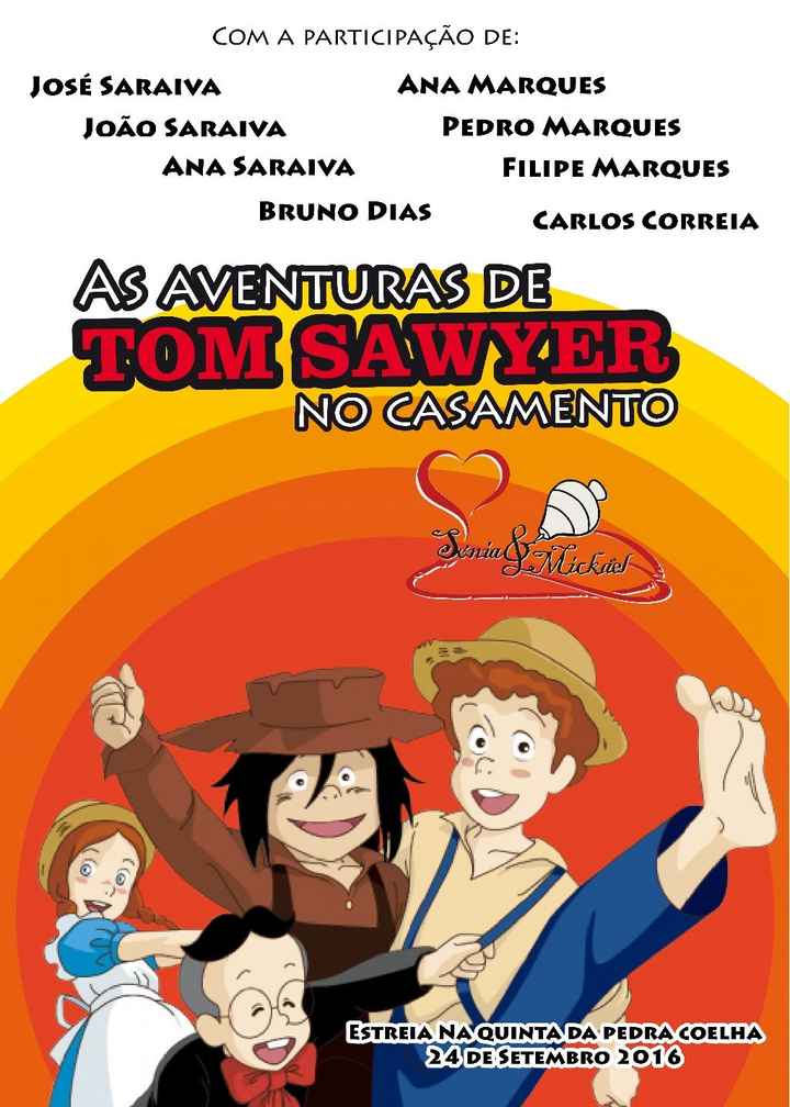 Cartaz seating plan Tom Sawyer