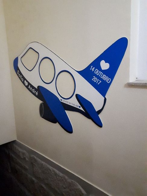 O avião para as fotos...
