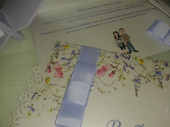 2 - Pormenor do convite de casamento