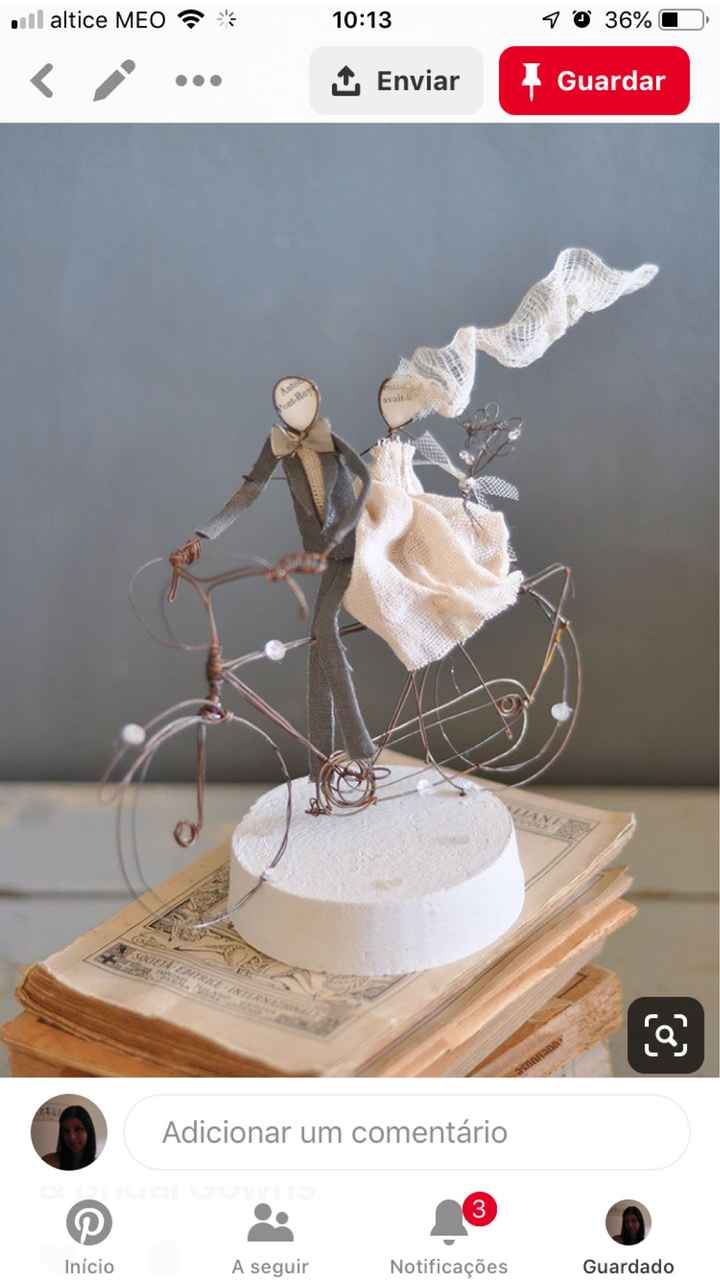 Topper de noivos em Arame - 2