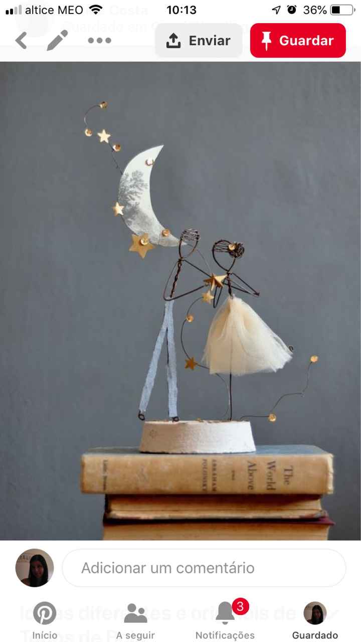 Topper de noivos em Arame - 3