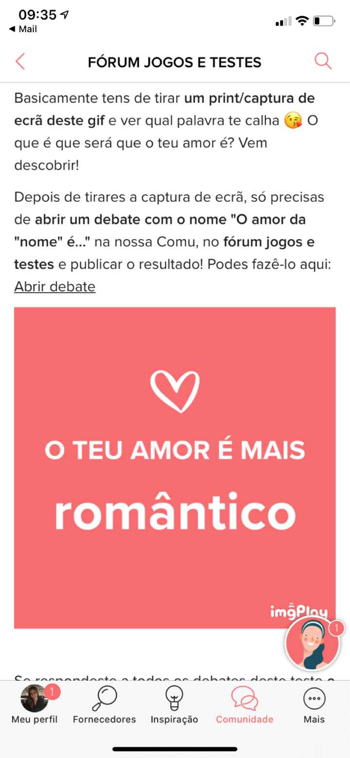o amor da Joana é... - 1