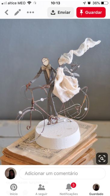 Topper de noivos em Arame - 2