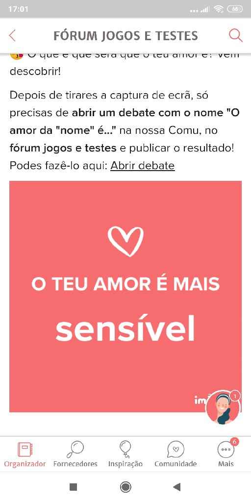 O teu amor é mais.... DESAFIO! - 1