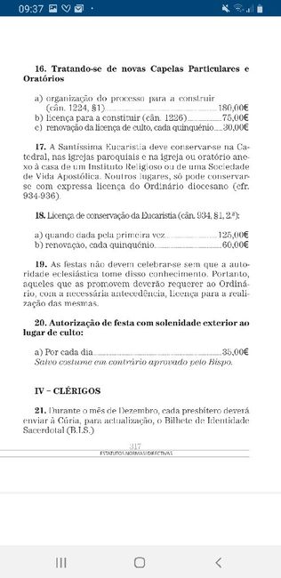 Taxas tabelas por dioceses - 7