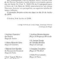 Taxas tabelas por dioceses - 1