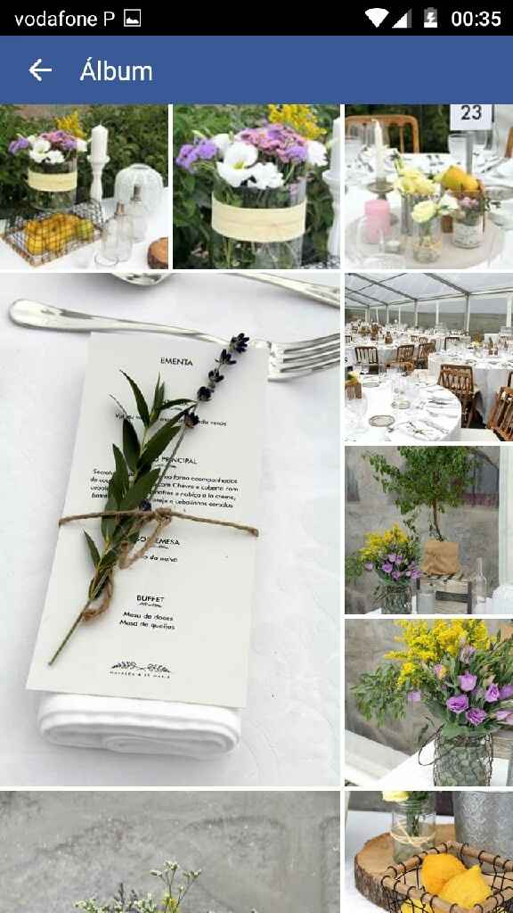 Decoração de mesas - ementas? - 1