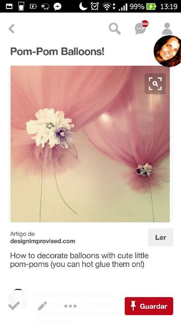 Balões de hélio com tule - 1