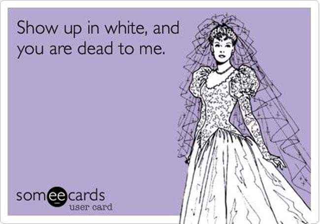 Convidadas de branco = modo bridezilla - 1