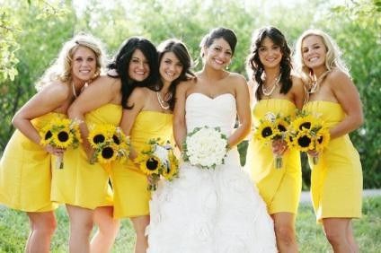 Vestidos de damas de honor- amarelo 5